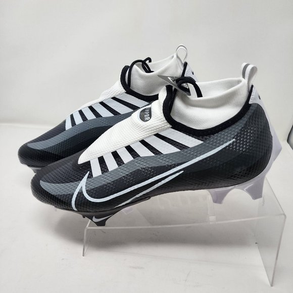 Nike Football Cleats Mens 8.5 Black White Vapor Pro 360 Edge Ghost Laces Knit - Picture 2 of 8